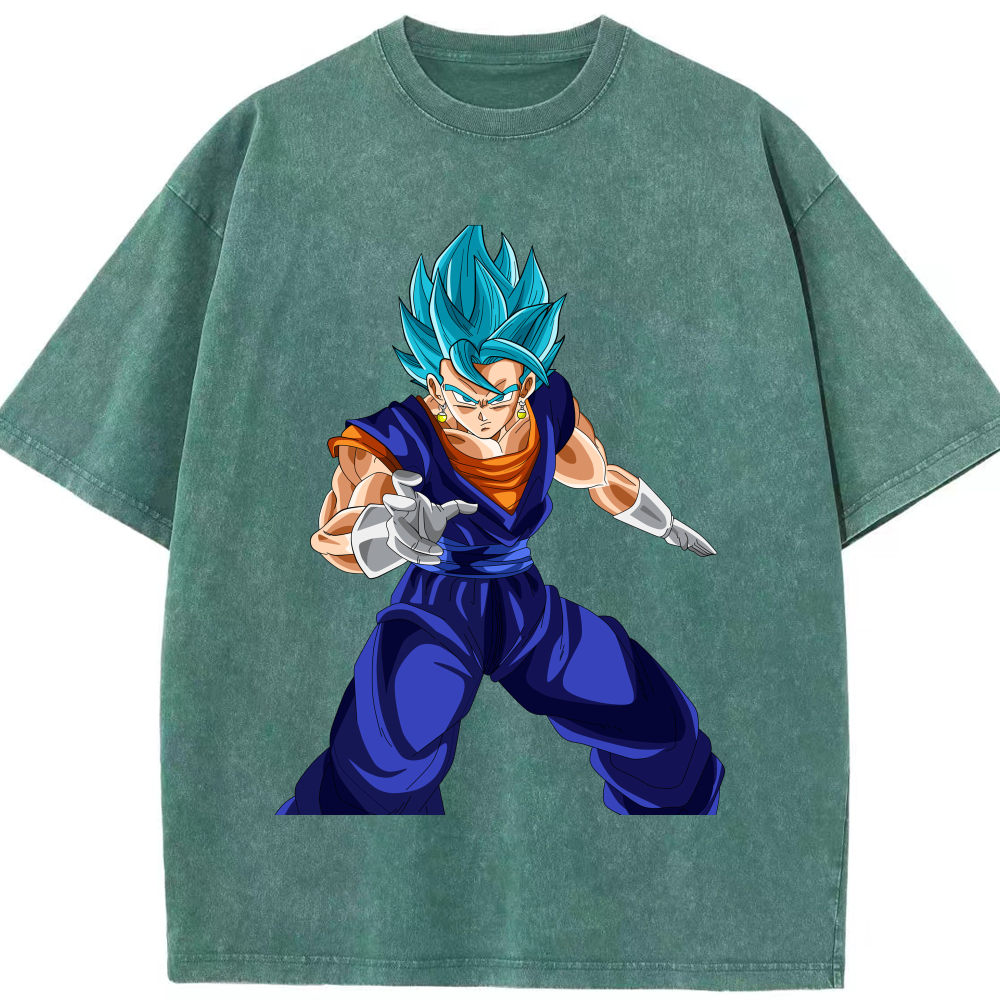 （画像用） ドラゴンボール ベジット DRAGON BALL Vegetto 綿100% ヴィンテージ風 半袖Tシャツ（フロントプリント）